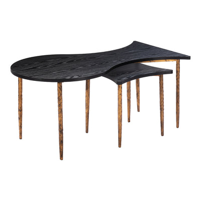 Mesa de Centro para Consultorio - ZUO NORDEN - Varios Colores - Cubierta de MDF Símil Madera y Estructura de Acero Pintado
