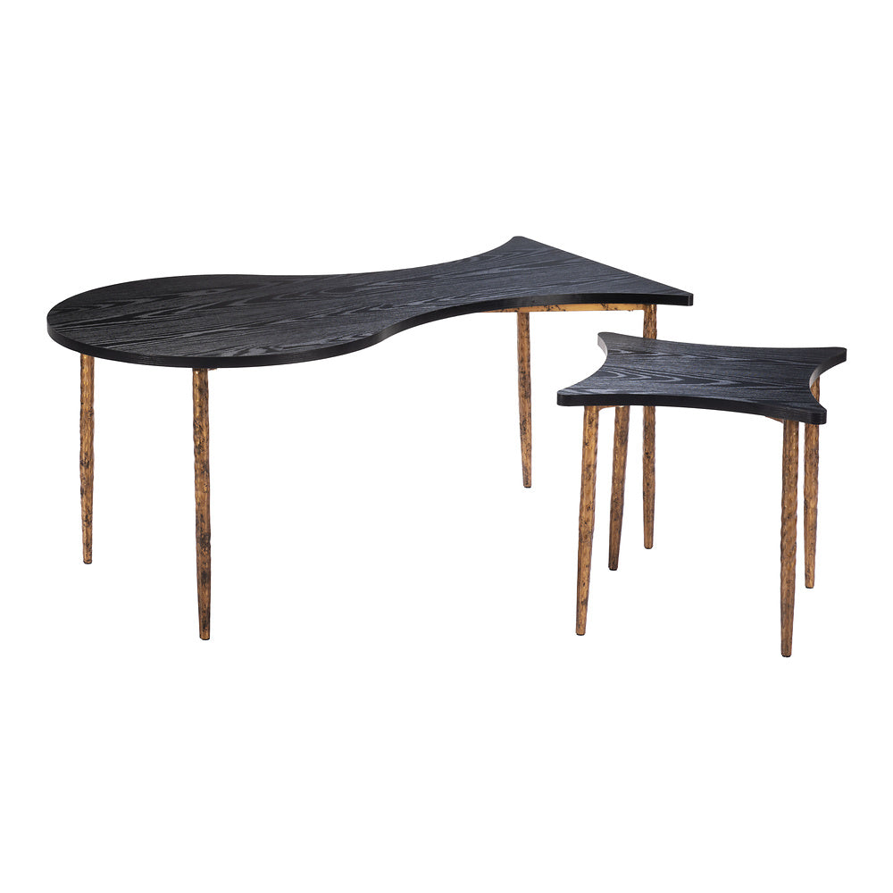 Mesa de Centro para Consultorio - ZUO NORDEN - Varios Colores - Cubierta de MDF Símil Madera y Estructura de Acero Pintado