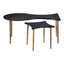 Mesa de Centro para Consultorio - ZUO NORDEN - Varios Colores - Cubierta de MDF Símil Madera y Estructura de Acero Pintado