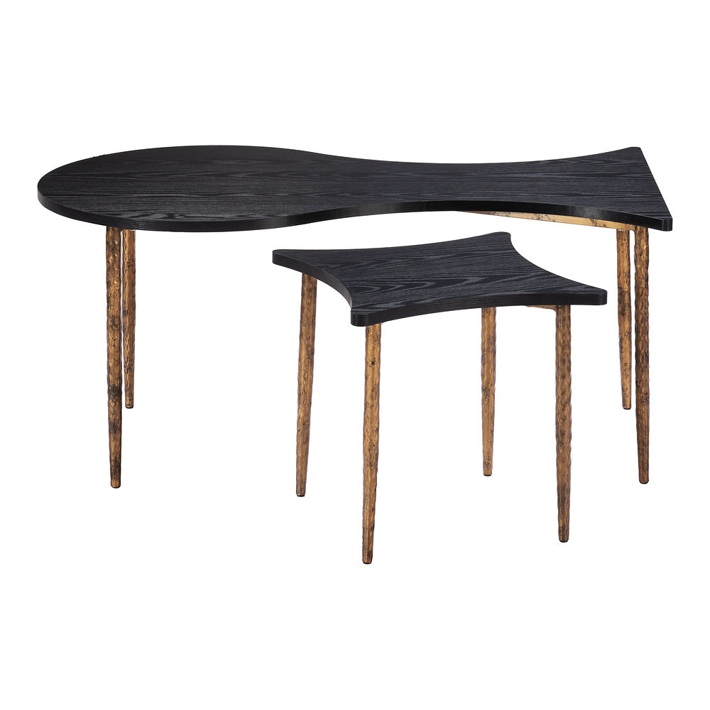 Mesa de Centro para Consultorio - ZUO NORDEN - Varios Colores - Cubierta de MDF Símil Madera y Estructura de Acero Pintado