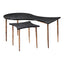 Mesa de Centro para Consultorio - ZUO NORDEN - Varios Colores - Cubierta de MDF Símil Madera y Estructura de Acero Pintado