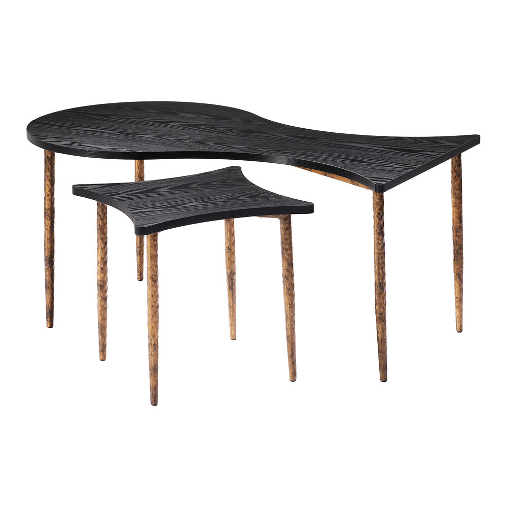 Mesa de Centro para Consultorio - ZUO NORDEN - Varios Colores - Cubierta de MDF Símil Madera y Estructura de Acero Pintado