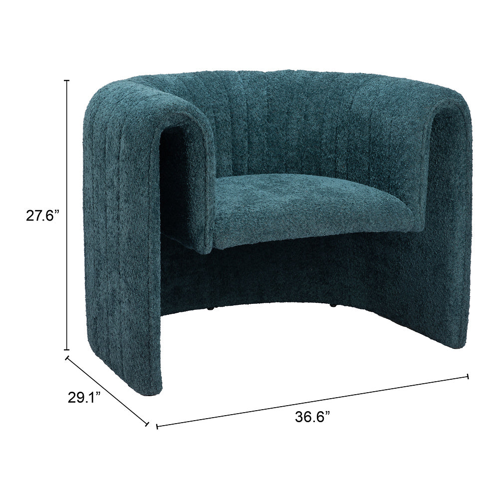 Sillón Ocasional para Sala de Espera - ZUO VIANA - Varios Colores - Asiento y Respaldo Tapizados - Aguamarina