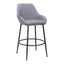Banco Alto para Bar y Barra - ZUO VILA - Gris - Asiento y Respaldo Tapizados