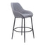 Banco Alto para Bar y Barra - ZUO VILA - Gris - Asiento y Respaldo Tapizados