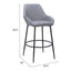 Banco Alto para Bar y Barra - ZUO VILA - Gris - Asiento y Respaldo Tapizados