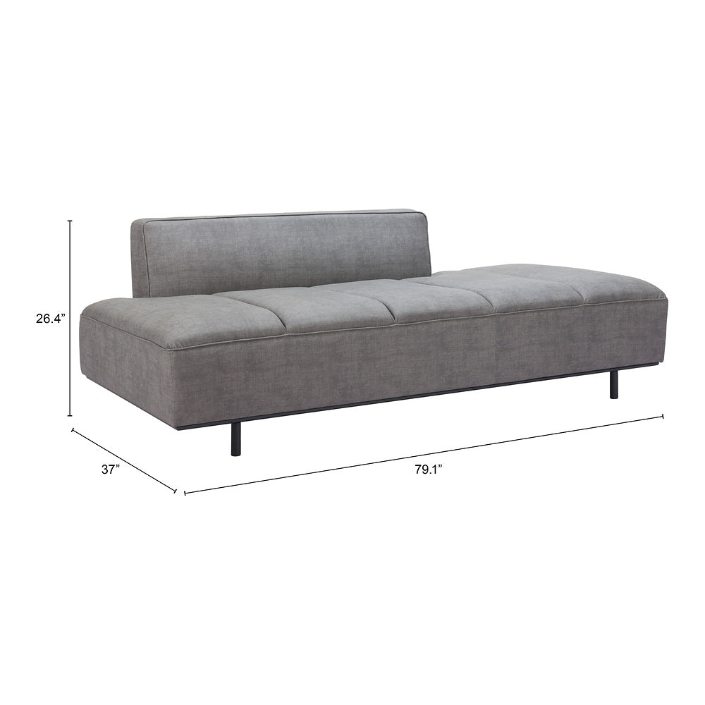 Sofá para Spa 3 Plazas - ZUO CONFECTION - Varios Colores - Asiento y Respaldo Tapizados en Piel Sintética - Gris