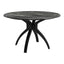 Mesa de Comedor para Bistró - ZUO SUMAY - Negro - Cubierta de Piedra HPL Símil Mármol y Estructura de Acero