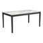 Mesa de Comedor para Desayunador - ZUO TOKAI - Blanco - Cubierta de Piedra HPL Símil Mármol y Estructura de Madera de Hule