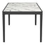 Mesa de Comedor para Desayunador - ZUO TOKAI - Blanco - Cubierta de Piedra HPL Símil Mármol y Estructura de Madera de Hule