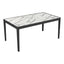 Mesa de Comedor para Desayunador - ZUO TOKAI - Blanco - Cubierta de Piedra HPL Símil Mármol y Estructura de Madera de Hule