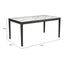 Mesa de Comedor para Desayunador - ZUO TOKAI - Blanco - Cubierta de Piedra HPL Símil Mármol y Estructura de Madera de Hule