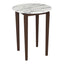Mesa Alta para Bar - ZUO VERNON - Blanco - Cubierta de Piedra HPL Símil Mármol y Estructura de Madera de Hule