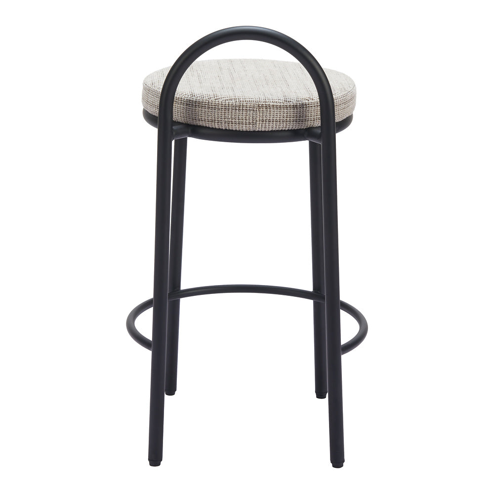 Banco Mostrador para Comedor de Empresa - ZUO SISAL - Beige Tweed - Asiento y Respaldo Tapizados