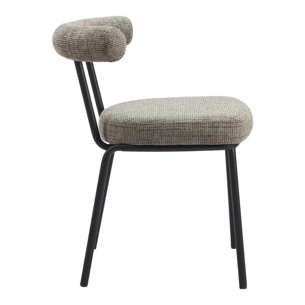 Silla Comercial para Cafetería - ZUO KEDE - Verde Tweed - Asiento y Respaldo Tapizados