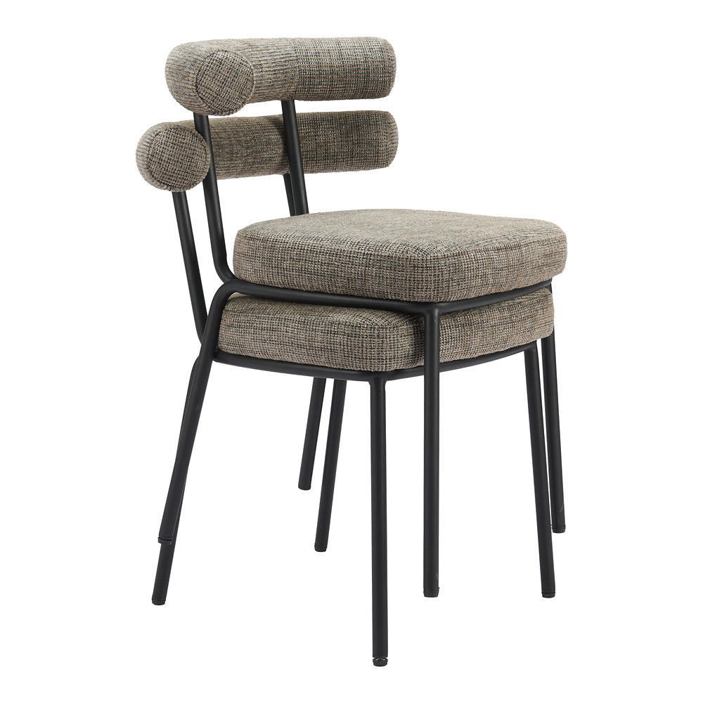 Silla Comercial para Cafetería - ZUO KEDE - Verde Tweed - Asiento y Respaldo Tapizados