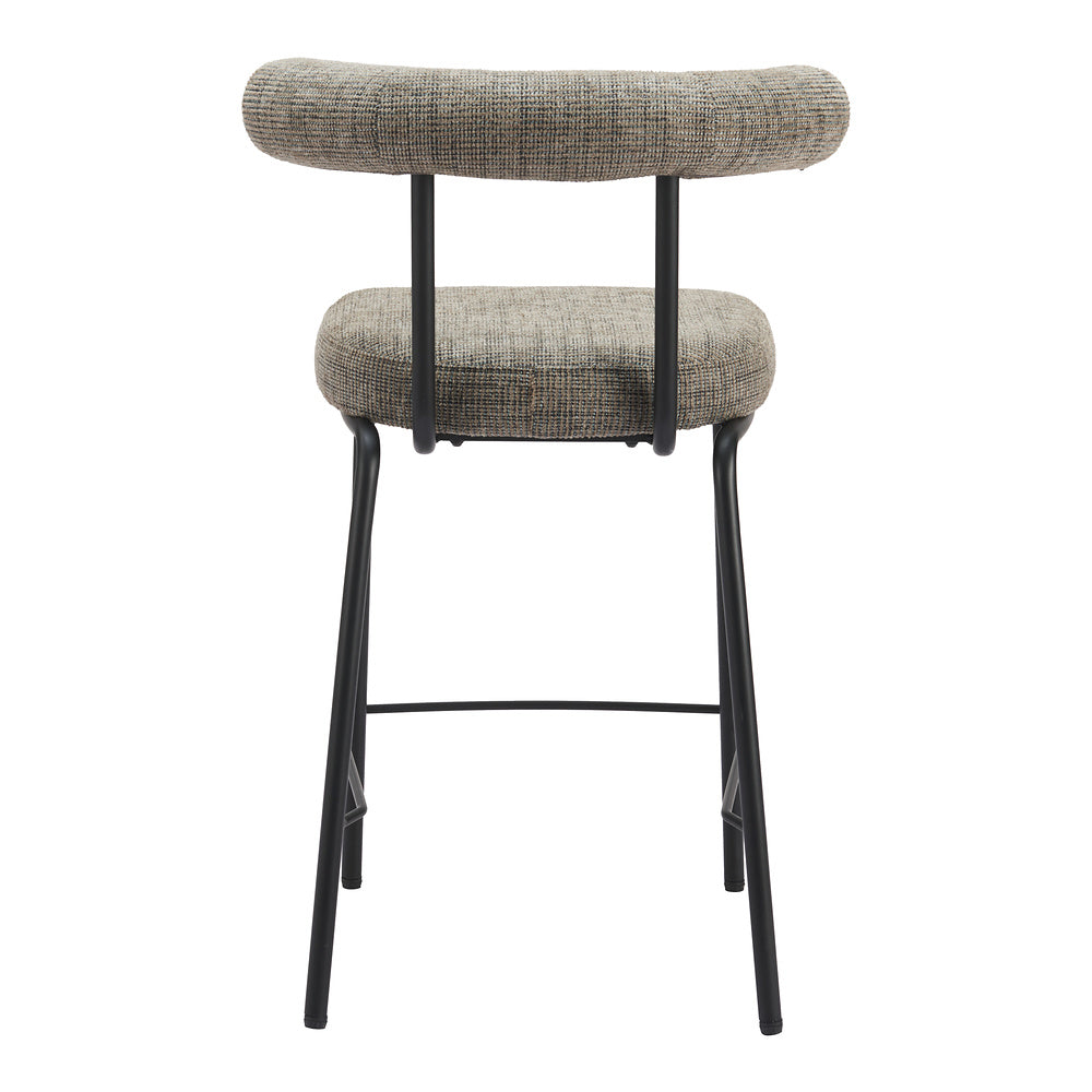 Banco Mostrador para Cafetería - ZUO KEDE - Verde Tweed - Asiento y Respaldo Tapizados