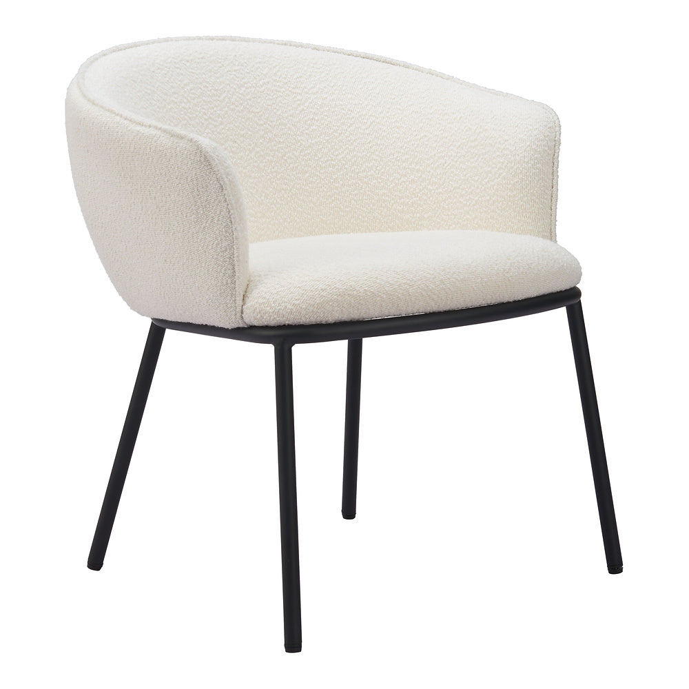 Silla Comercial para Salón de Eventos - ZUO ESSEN - Varios Colores - Asiento y Respaldo Tapizados en Tejido Texturizado - Marfil