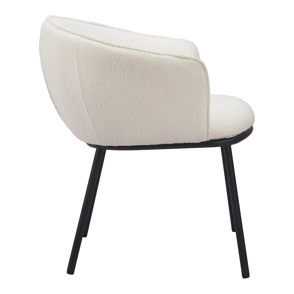 Silla Comercial para Salón de Eventos - ZUO ESSEN - Varios Colores - Asiento y Respaldo Tapizados en Tejido Texturizado - Marfil