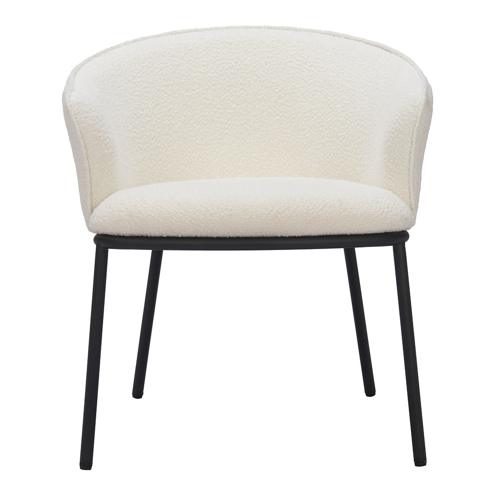 Silla Comercial para Salón de Eventos - ZUO ESSEN - Varios Colores - Asiento y Respaldo Tapizados en Tejido Texturizado - Marfil