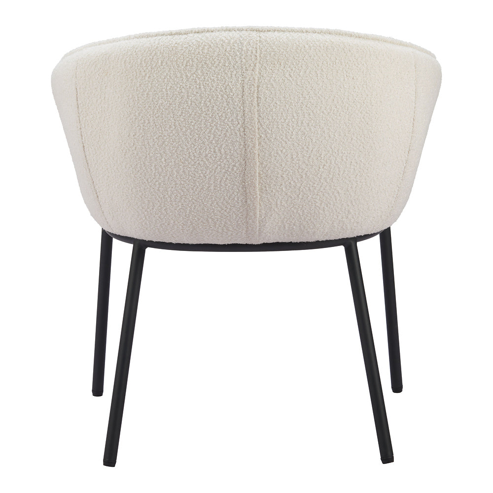 Silla Comercial para Salón de Eventos - ZUO ESSEN - Varios Colores - Asiento y Respaldo Tapizados en Tejido Texturizado - Marfil