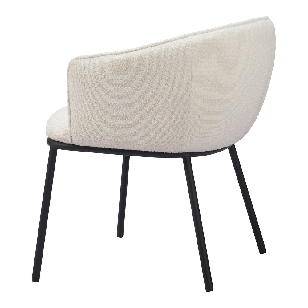 Silla Comercial para Salón de Eventos - ZUO ESSEN - Varios Colores - Asiento y Respaldo Tapizados en Tejido Texturizado - Marfil