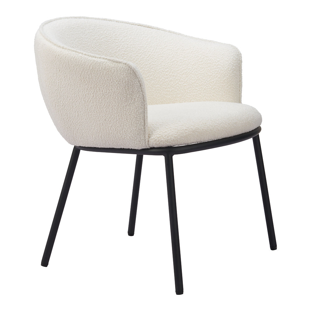 Silla Comercial para Salón de Eventos - ZUO ESSEN - Varios Colores - Asiento y Respaldo Tapizados en Tejido Texturizado - Marfil