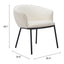 Silla Comercial para Salón de Eventos - ZUO ESSEN - Varios Colores - Asiento y Respaldo Tapizados en Tejido Texturizado - Marfil