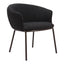 Silla Comercial para Salón de Eventos - ZUO ESSEN - Varios Colores - Asiento y Respaldo Tapizados en Tejido Texturizado - Negro y Bronce