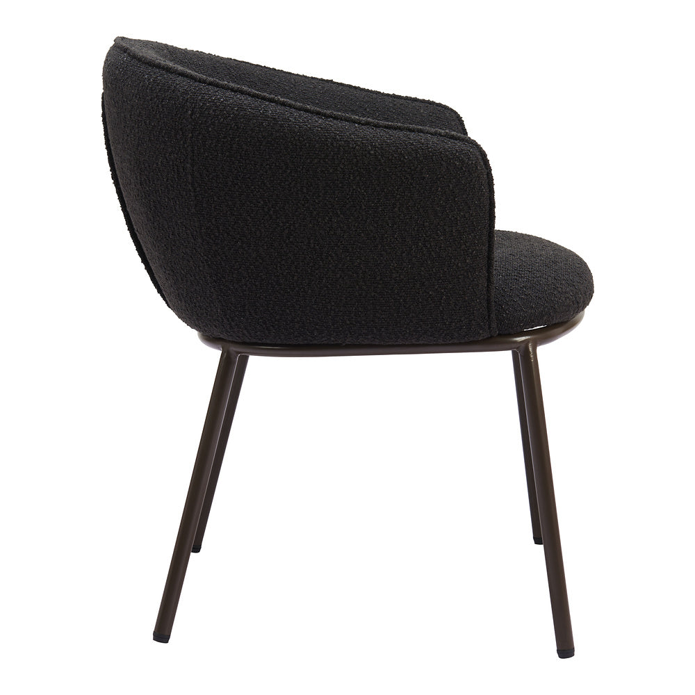 Silla Comercial para Salón de Eventos - ZUO ESSEN - Varios Colores - Asiento y Respaldo Tapizados en Tejido Texturizado - Negro y Bronce