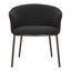 Silla Comercial para Salón de Eventos - ZUO ESSEN - Varios Colores - Asiento y Respaldo Tapizados en Tejido Texturizado - Negro y Bronce