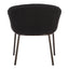 Silla Comercial para Salón de Eventos - ZUO ESSEN - Varios Colores - Asiento y Respaldo Tapizados en Tejido Texturizado - Negro y Bronce