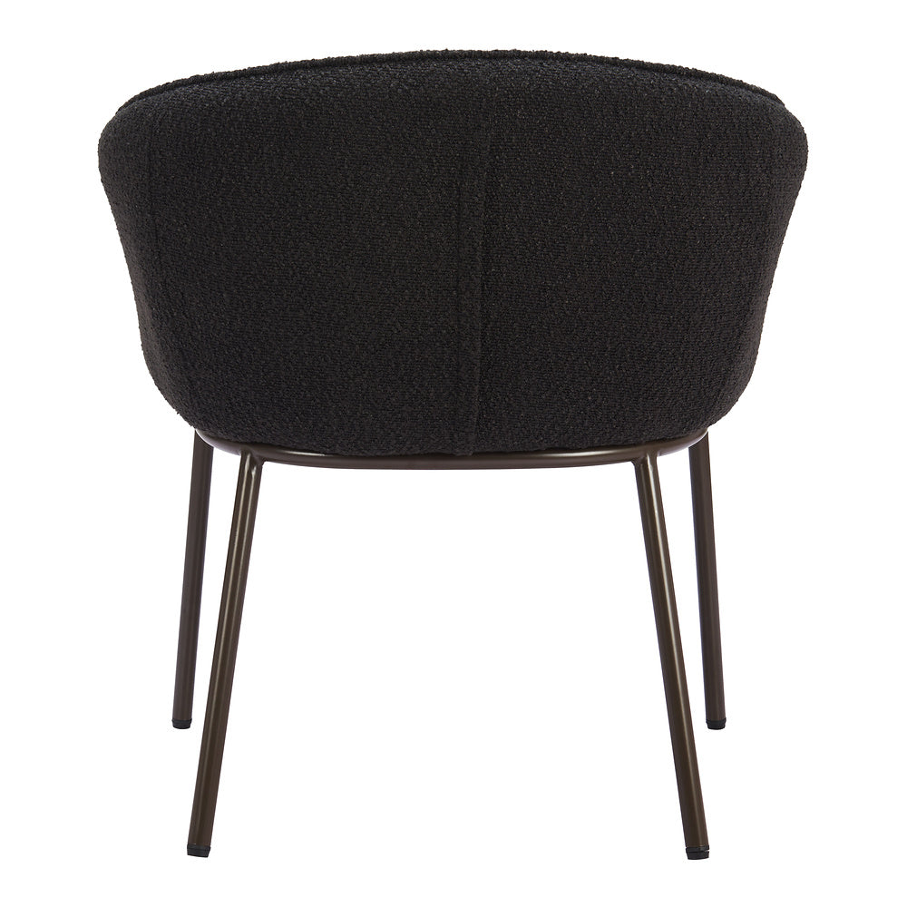 Silla Comercial para Salón de Eventos - ZUO ESSEN - Varios Colores - Asiento y Respaldo Tapizados en Tejido Texturizado - Negro y Bronce