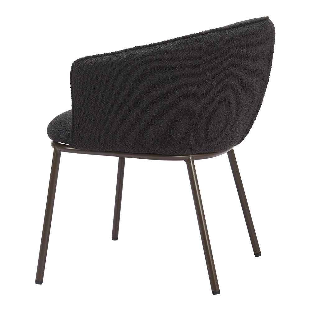 Silla Comercial para Salón de Eventos - ZUO ESSEN - Varios Colores - Asiento y Respaldo Tapizados en Tejido Texturizado - Negro y Bronce