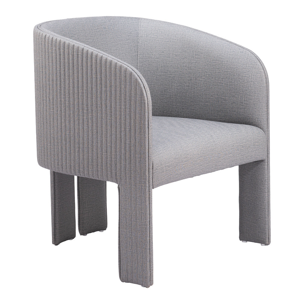 Sillón Ocasional para Salón de Belleza - ZUO HULL - Gris Pizarra - Asiento y Respaldo Tapizados en Lino Sintético