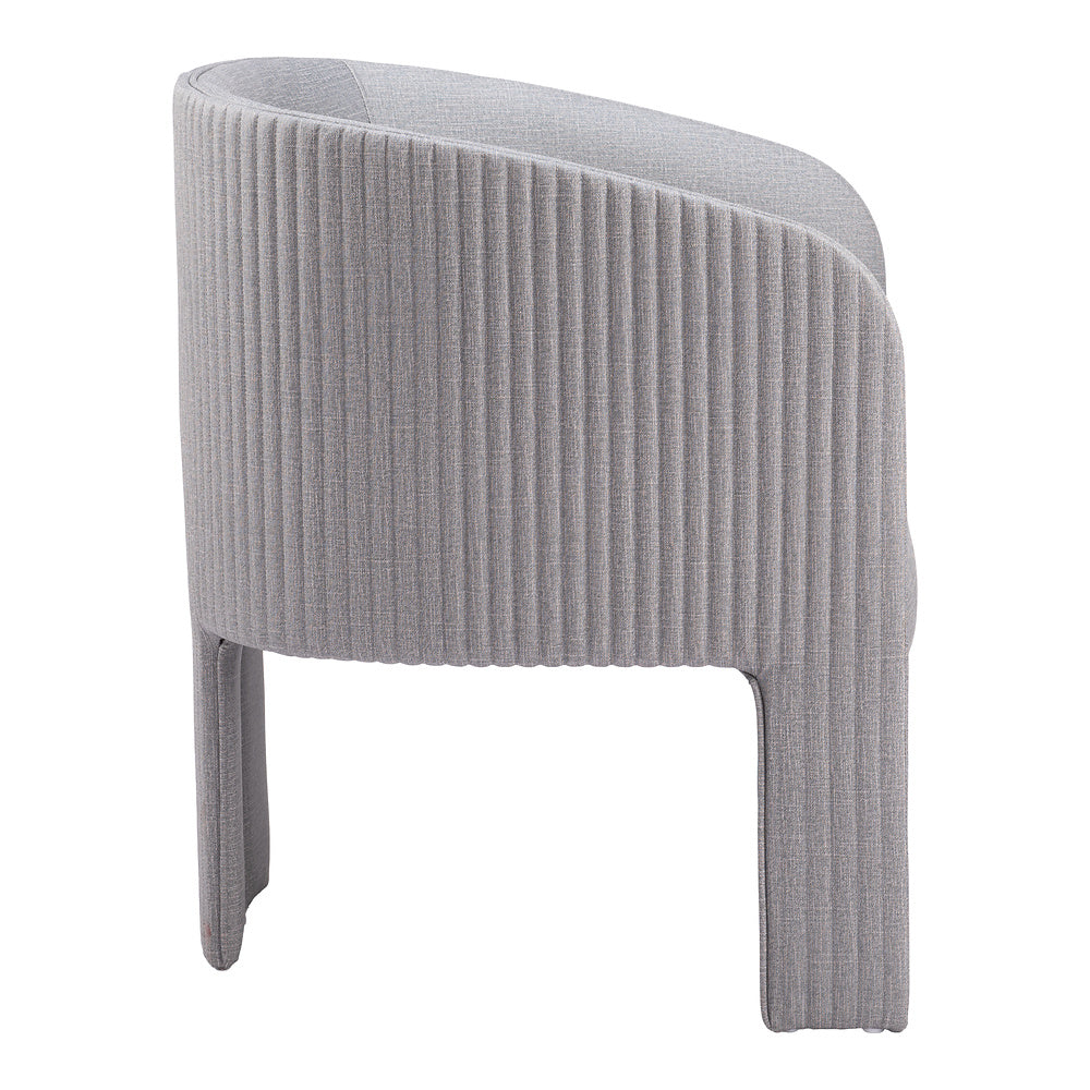 Sillón Ocasional para Salón de Belleza - ZUO HULL - Gris Pizarra - Asiento y Respaldo Tapizados en Lino Sintético