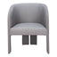Sillón Ocasional para Salón de Belleza - ZUO HULL - Gris Pizarra - Asiento y Respaldo Tapizados en Lino Sintético