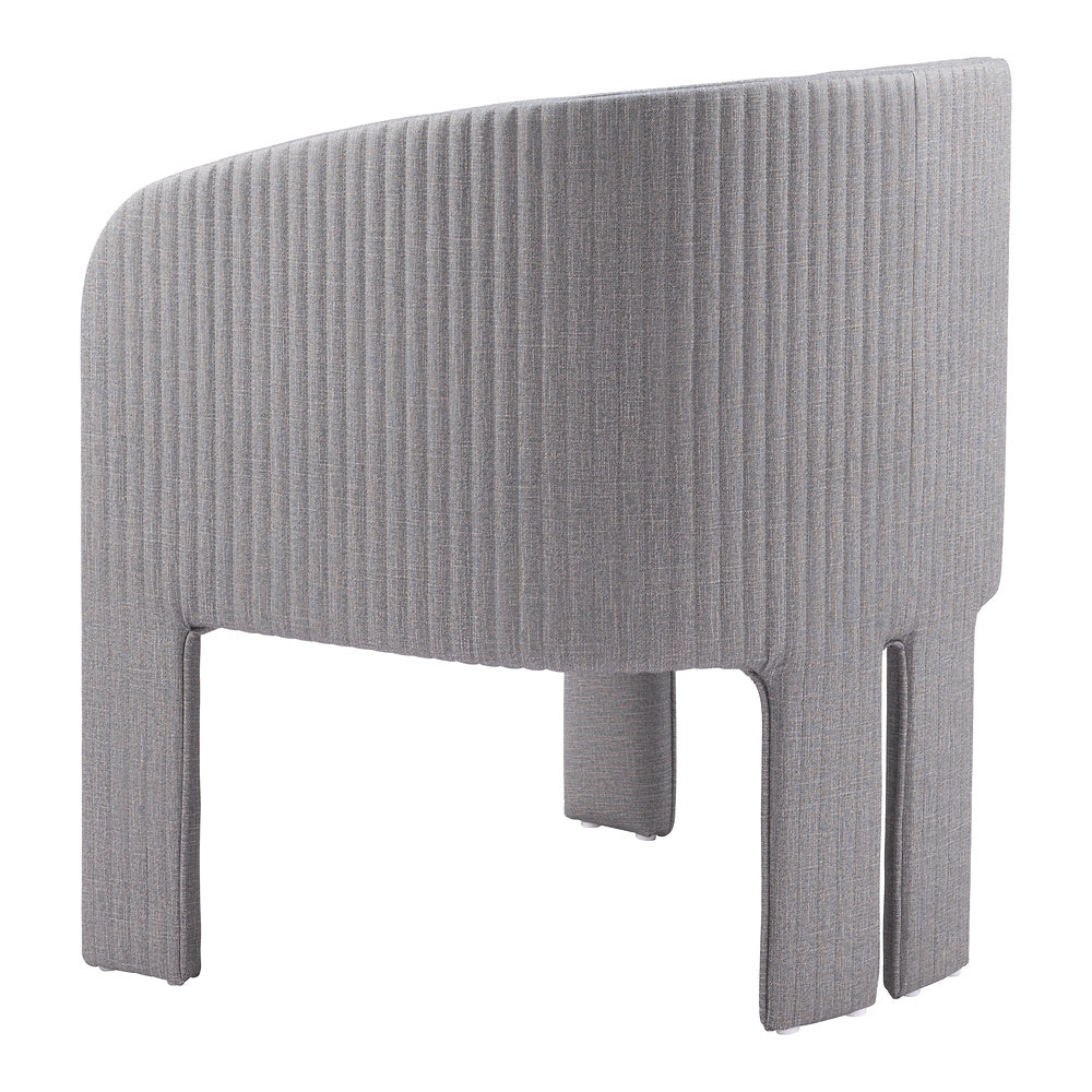 Sillón Ocasional para Salón de Belleza - ZUO HULL - Gris Pizarra - Asiento y Respaldo Tapizados en Lino Sintético
