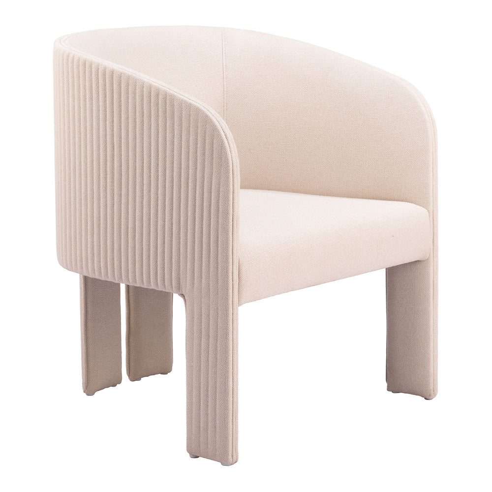 Sillón Ocasional para Salón de Belleza - ZUO HULL - Beige - Asiento y Respaldo Tapizados