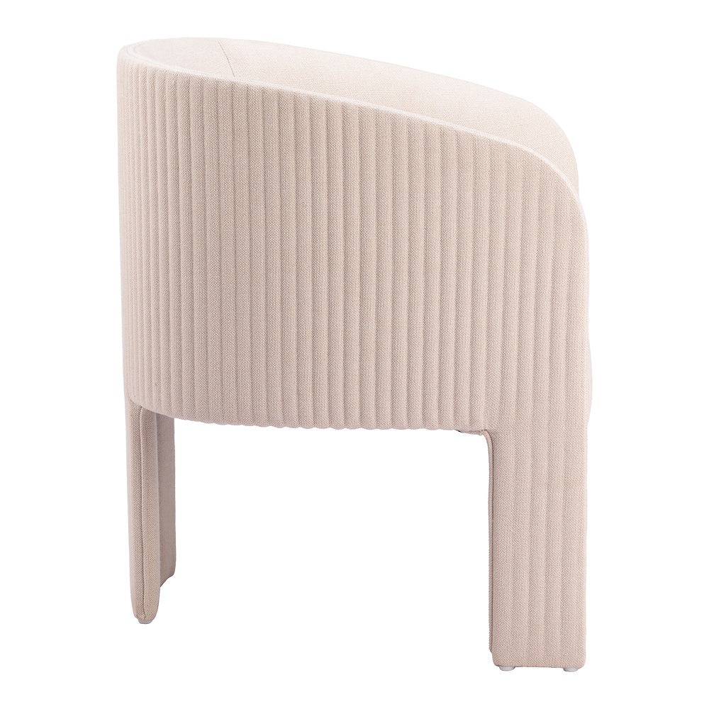 Sillón Ocasional para Salón de Belleza - ZUO HULL - Beige - Asiento y Respaldo Tapizados