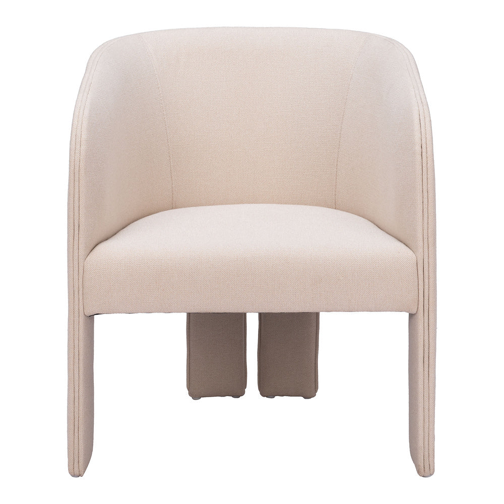 Sillón Ocasional para Salón de Belleza - ZUO HULL - Beige - Asiento y Respaldo Tapizados