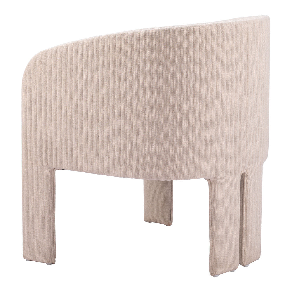Sillón Ocasional para Salón de Belleza - ZUO HULL - Beige - Asiento y Respaldo Tapizados