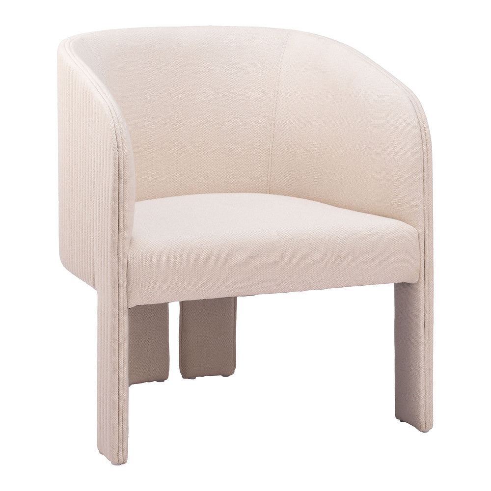 Sillón Ocasional para Salón de Belleza - ZUO HULL - Beige - Asiento y Respaldo Tapizados