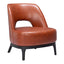 Sillón Ocasional para Sala de Espera - ZUO MISTLEY - Café - Asiento y Respaldo Tapizados en Piel Sintética