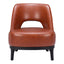 Sillón Ocasional para Sala de Espera - ZUO MISTLEY - Café - Asiento y Respaldo Tapizados en Piel Sintética