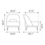 Sillón Ocasional para Sala de Espera - ZUO MISTLEY - Café - Asiento y Respaldo Tapizados en Piel Sintética
