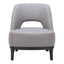 Sillón Ocasional para Sala de Espera - ZUO MISTLEY - Gris - Asiento y Respaldo Tapizados