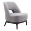 Sillón Ocasional para Sala de Espera - ZUO MISTLEY - Gris - Asiento y Respaldo Tapizados