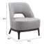 Sillón Ocasional para Sala de Espera - ZUO MISTLEY - Gris - Asiento y Respaldo Tapizados