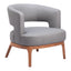 Sillón Ocasional para Coworking - ZUO PENRYN - Gris Pizarra - Asiento y Respaldo Tapizados en Lino Sintético